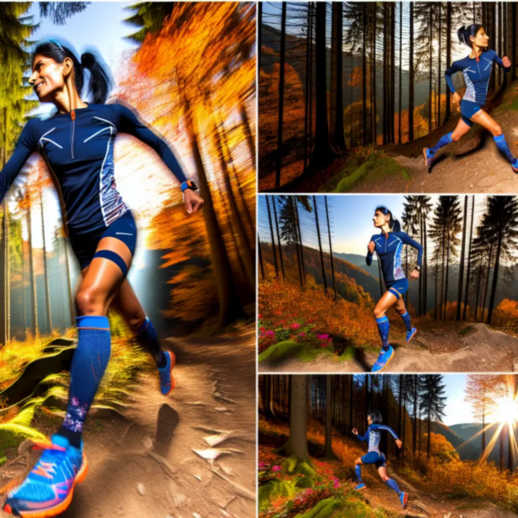 Biegacz w profesjonalnej odzieży do biegania w terenie