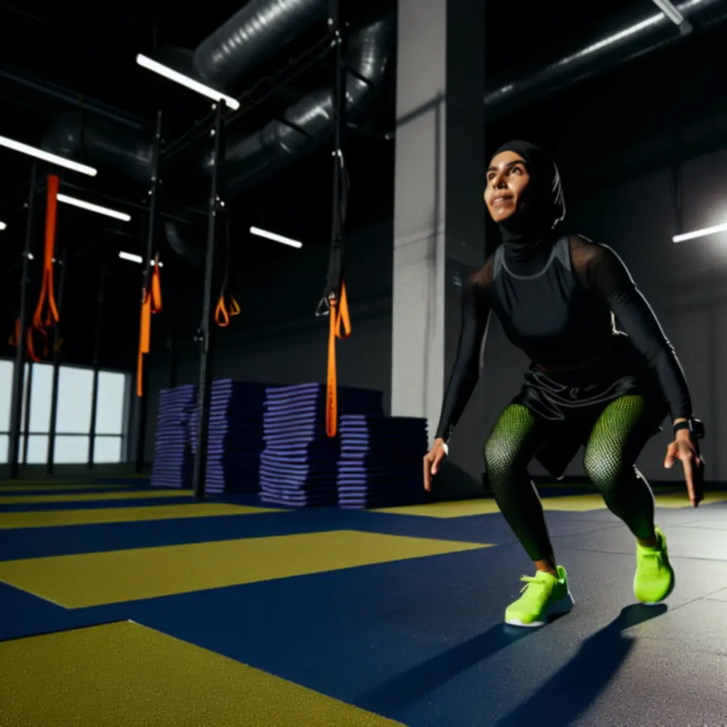 Intensywny trening HIIT z wykorzystaniem profesjonalnego sprzętu