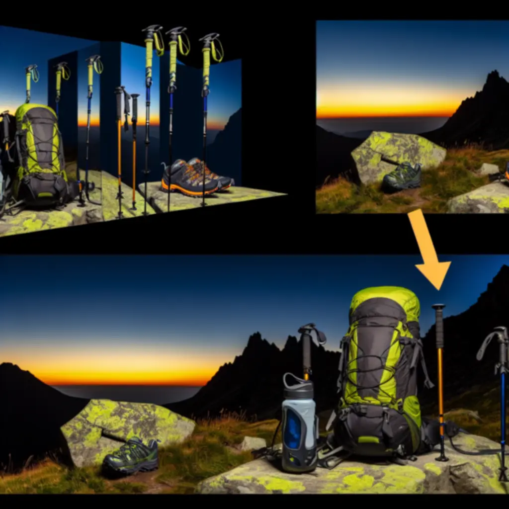 Sportowiec z profesjonalnym sprzętem outdoorowym w górach