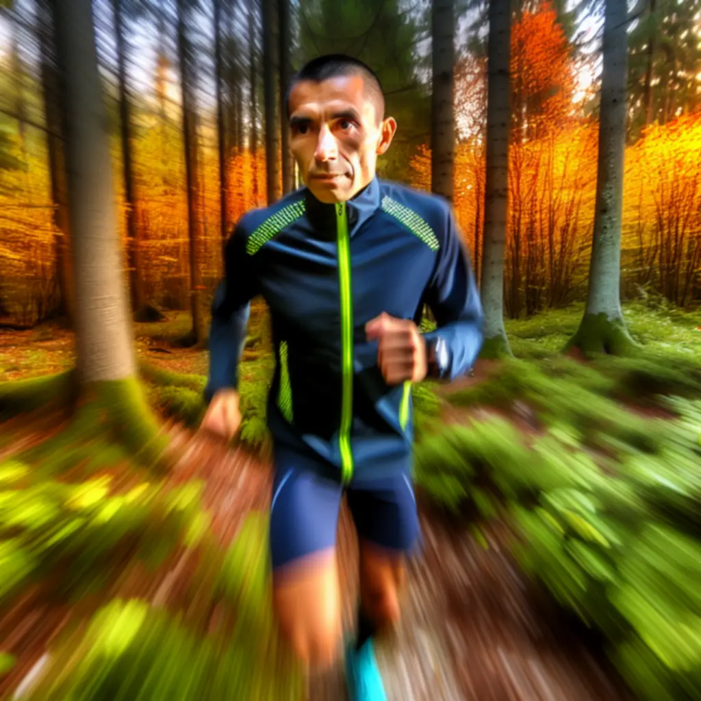 Sportowiec podczas treningu wytrzymałościowego na świeżym powietrzu